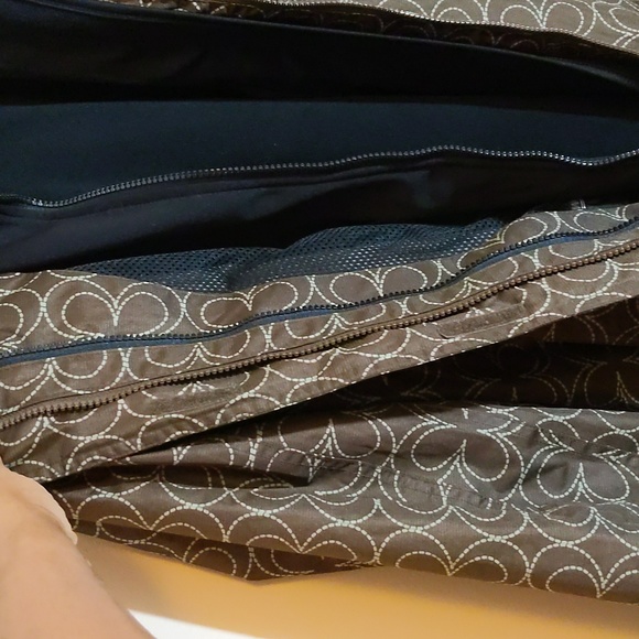 Wetskins|Brown Rain Utility Jacket With Clover Pattern, Inner Removable Jacket - Picture 4 of 17